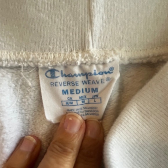 Vintage Reverse Weave White Champion Sweatpants M Comfy Casual Basic Activewear - Picture 13 of 14